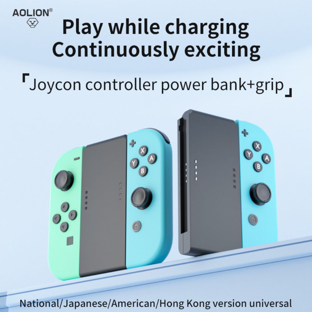 Japanese Gaming Accessories - AOLION Draagbare Switch Joncon Oplaadgreep 3400mAh