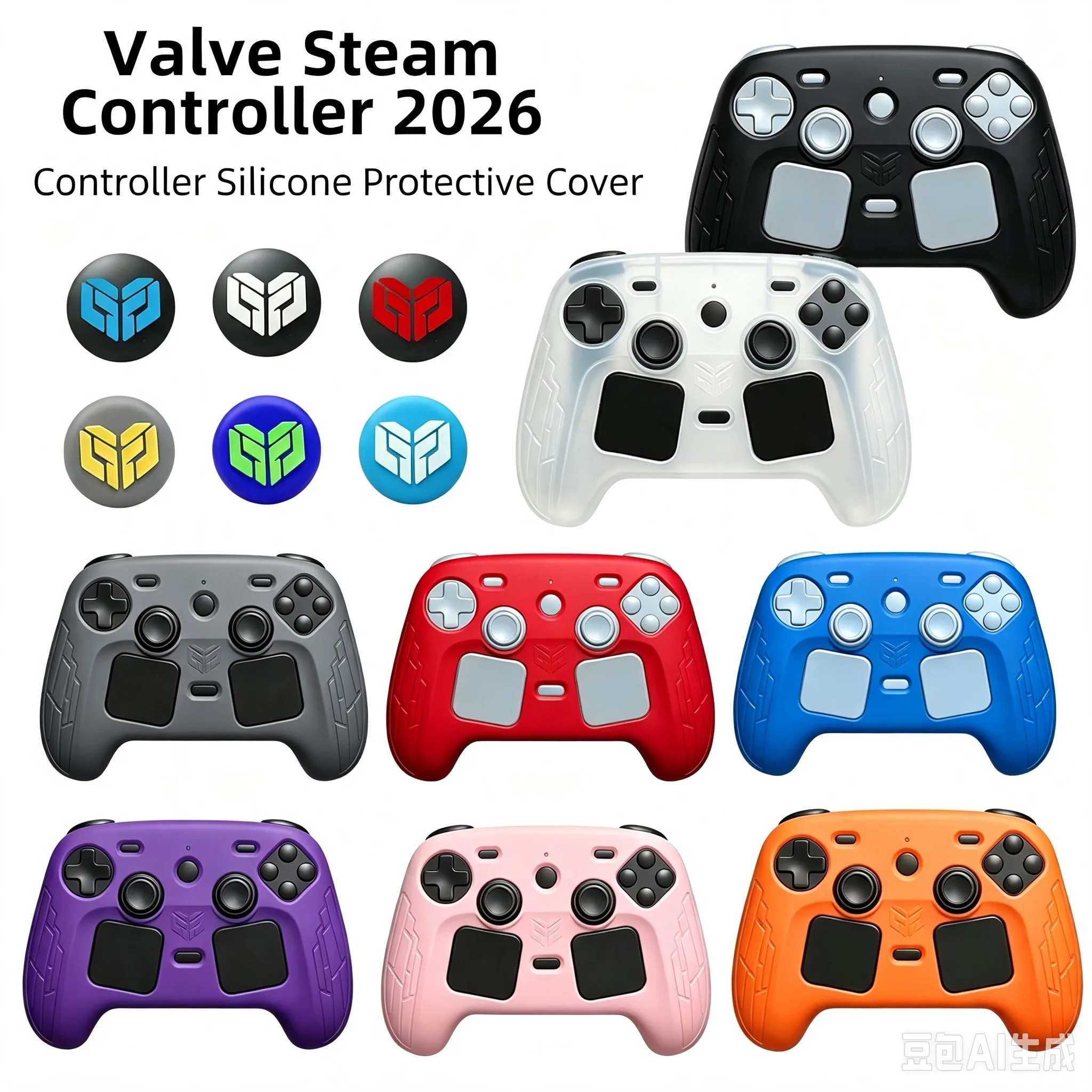 Controller Grip Cover - Anti-slip controllerhoes voor Steam Controller 2