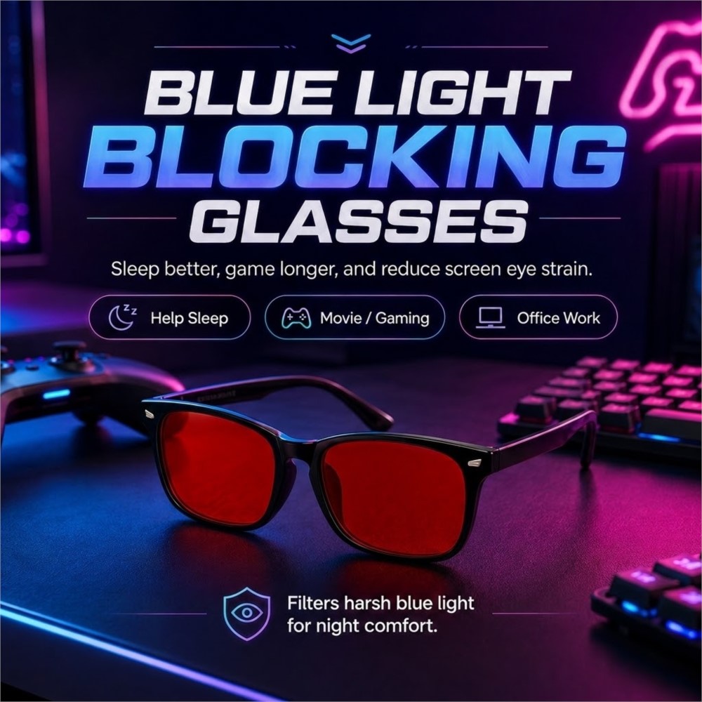 Gaming Glasses Tinted - Anti-blauwlicht gamingbrillen met rood getinte lenzen,