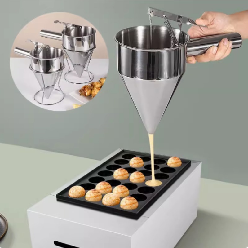 Gaming Kitchen Accessories - 600/1200ML RVS vloeistof trechterdispenser, octopusbal-gereedschap, kookkeukenaccessoires