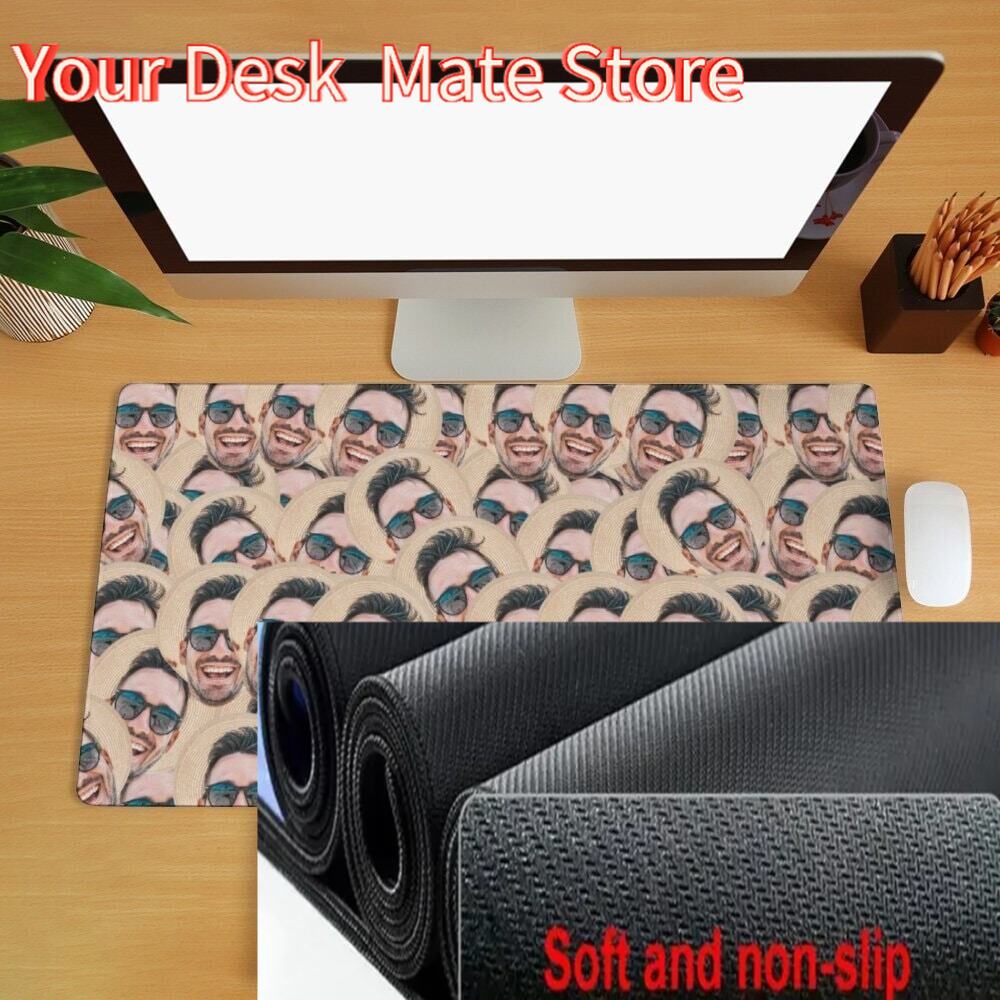 Gaming Accessories Photo - Aangepaste gezicht bureaumat Crazy Faces muismat