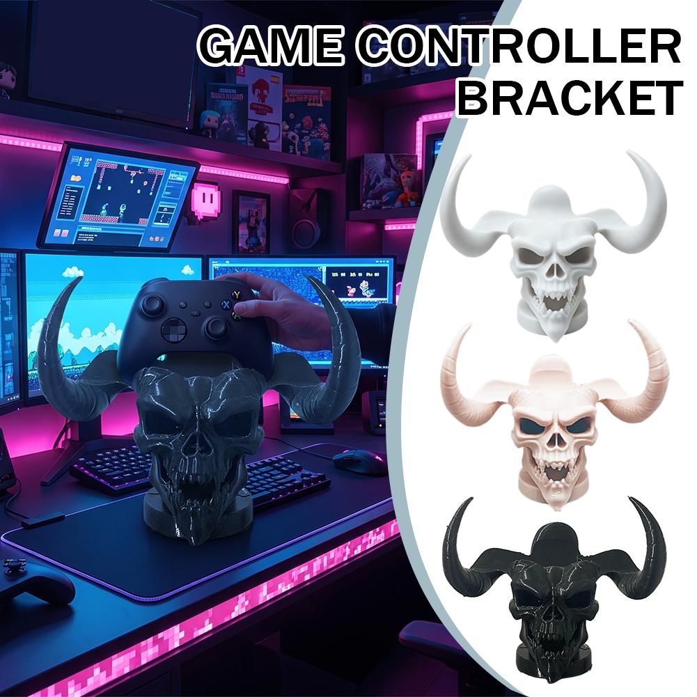 Gaming Accessories Organizer - Unieke Duivelschedel Hoorn Controllerhouder Bureau-Organizer Stand
