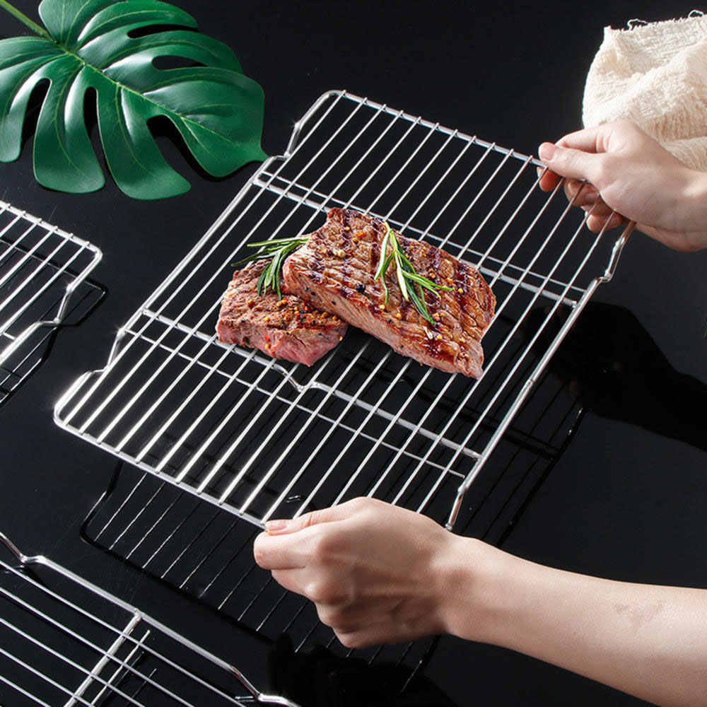 Gaming Kitchen Accessories - Roestvrijstalen barbecuegaasmat Herbruikbare hittebestendigheid BBQ-baknet Pad