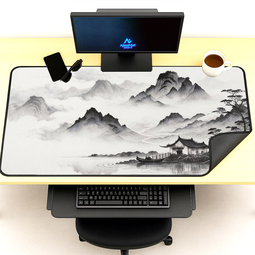 Chinese muismat zwart witte mu - Gaming Accessories In Japan recensie en prijs