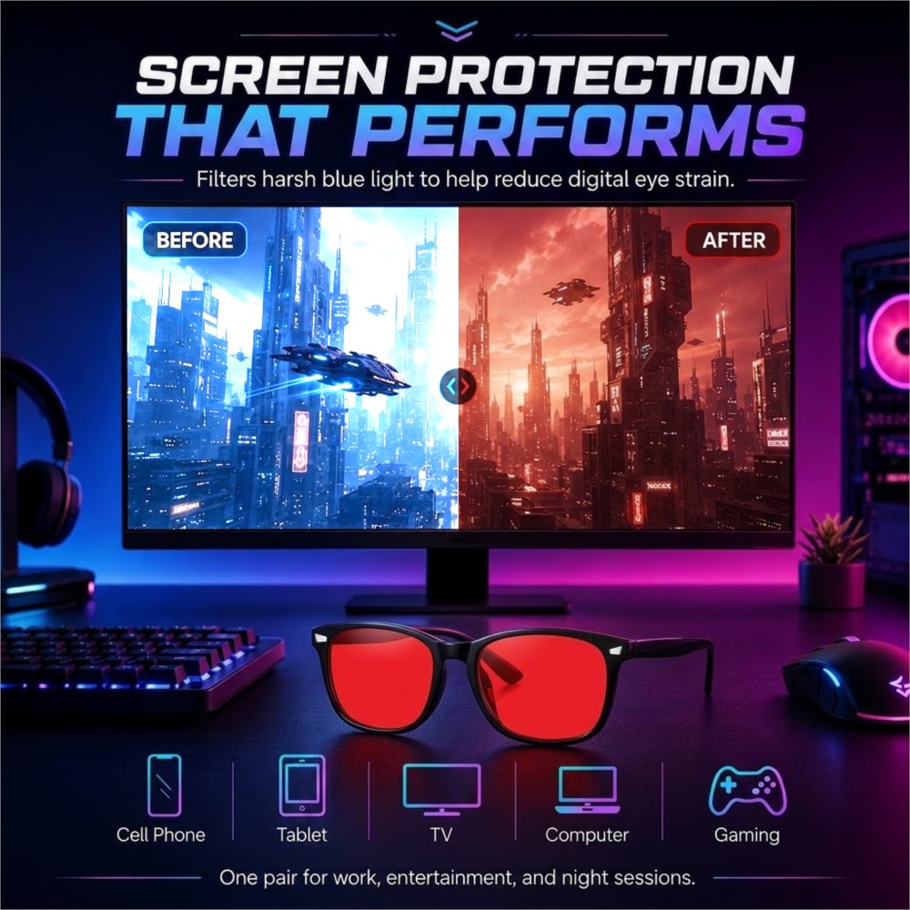 Anti-blauwlicht gamingbrillen  - Gaming Glasses Tinted recensie en prijs